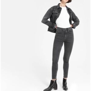 Everlane gray black high rise jeans 28 Tall cotton modal